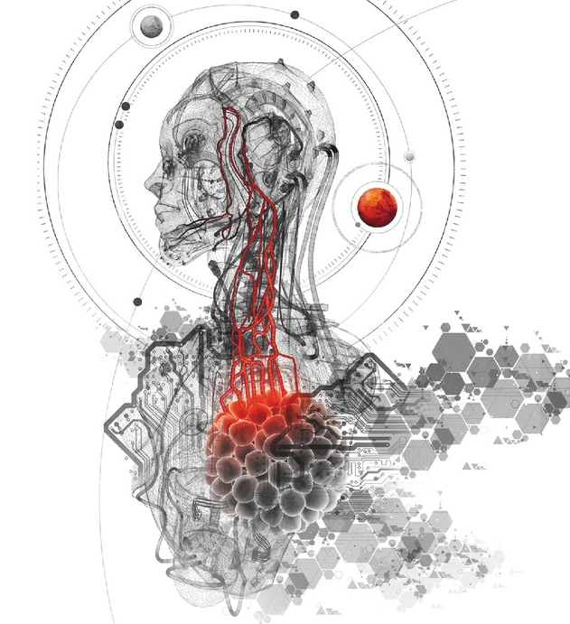 Фрагмент обложки издания «Аччелерандо» у АСТ с изображением от художника Dark Crayon.