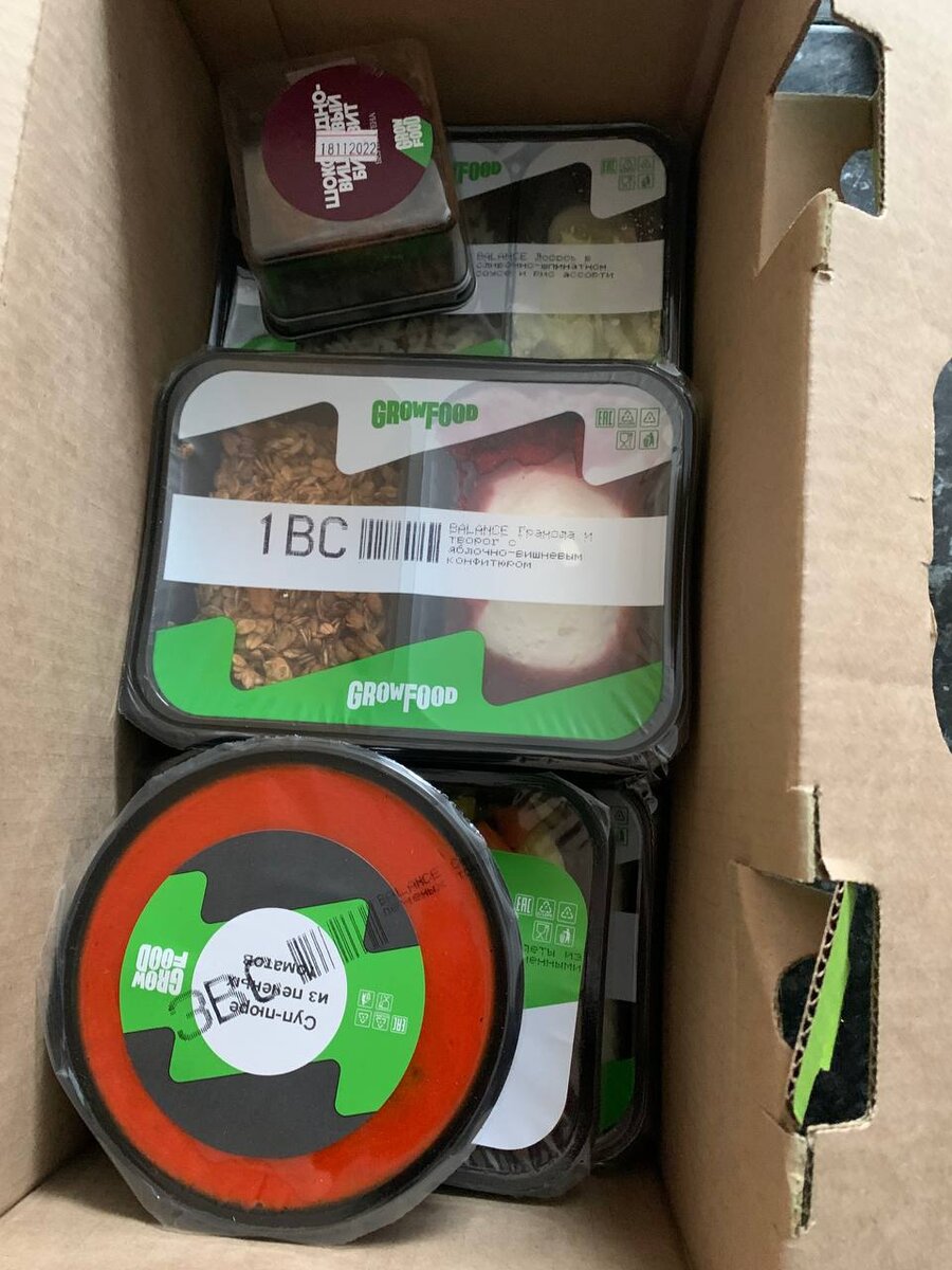 Все разделено и подписано по дням и приемам пищи