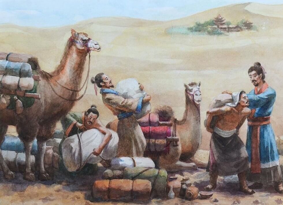    Многие товары передавались из рук в руки, и только потом оказывались в Европе