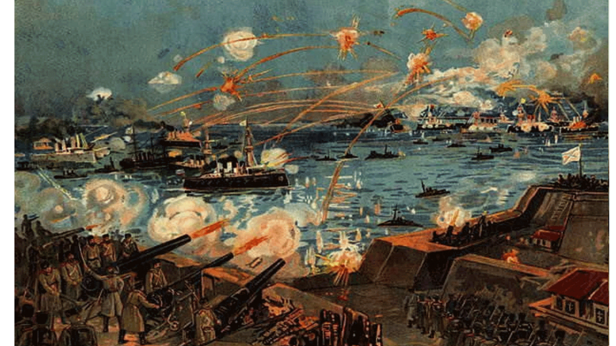 Нападение на порт. Осада порт Артура. Осада порт-Артура 1904.