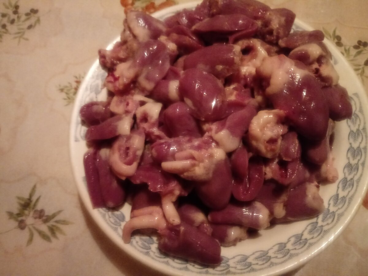 450 гр.куринных желудочков