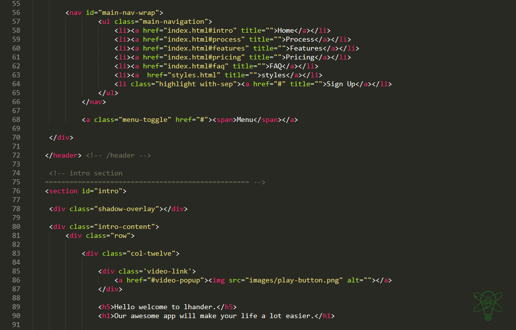 Пример HTML-кода.