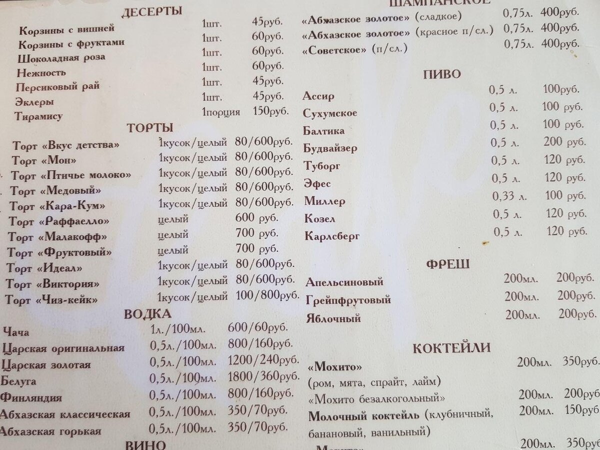 гагра кафе балтика