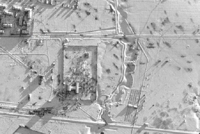 Территория подстанции. Аэрофотосьемка 1941 года.