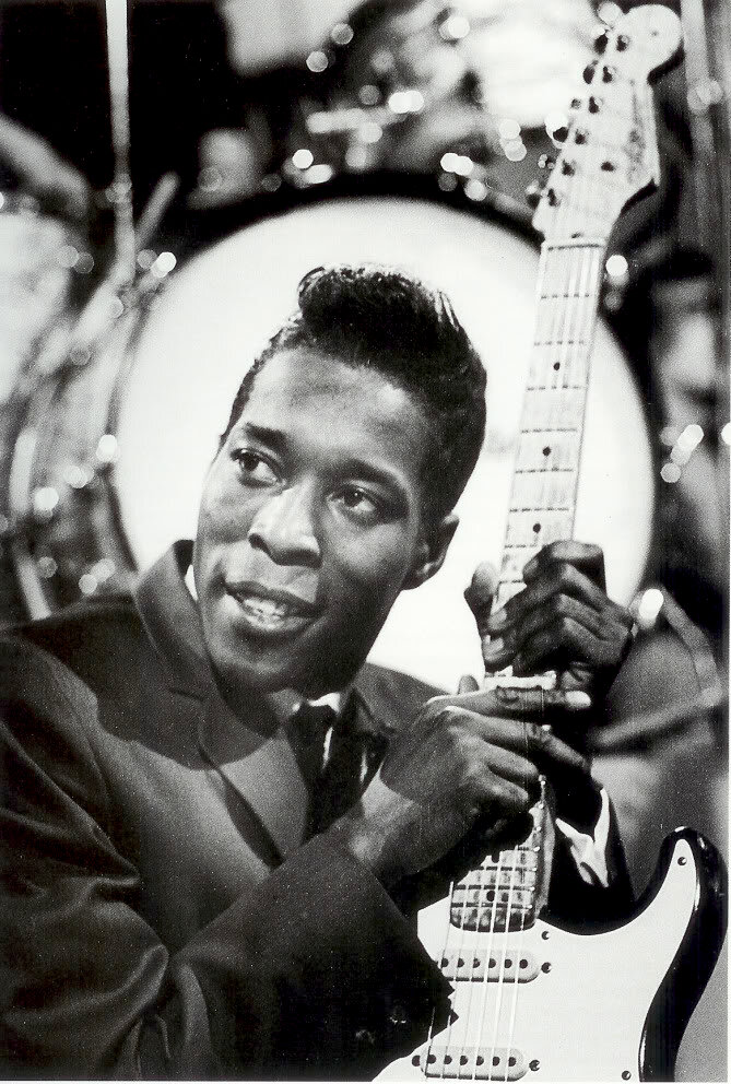 Buddy Guy на записи телепрограммы Ready, Steady, Go в 1965-м году.