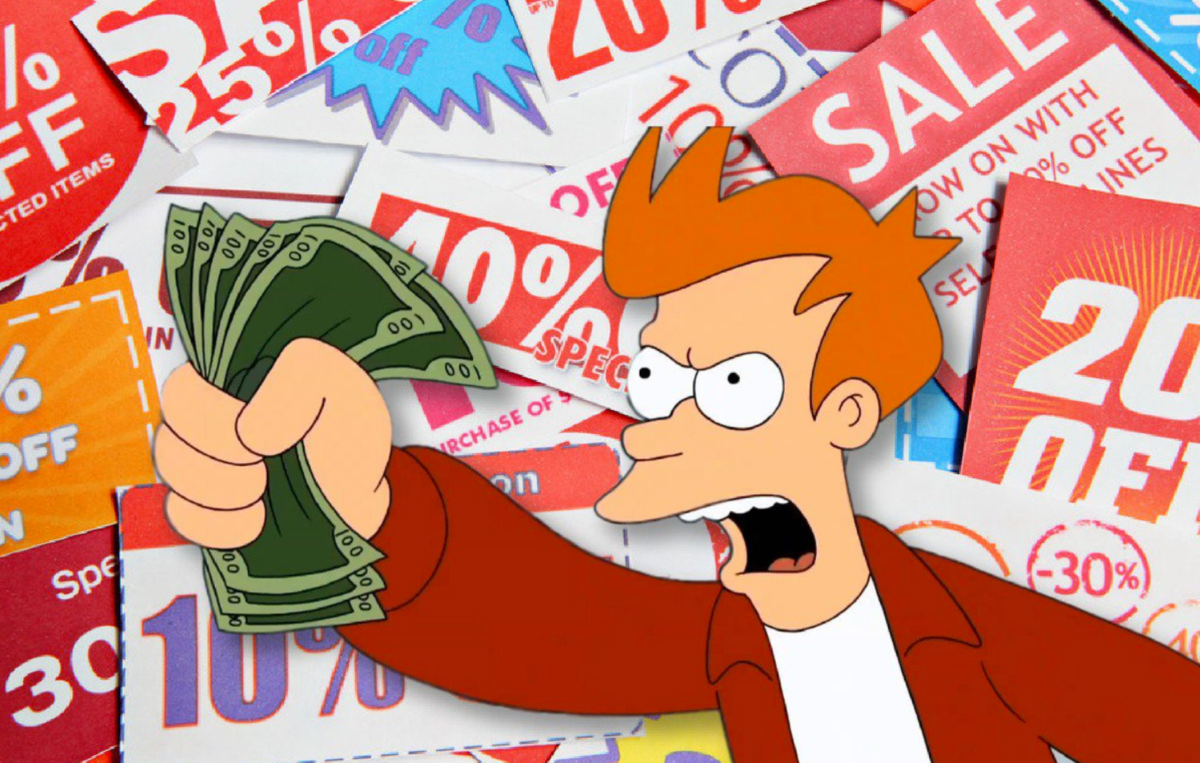 Когда везде скидки, хочется купить - например, то что вы и так покупаете регулярно