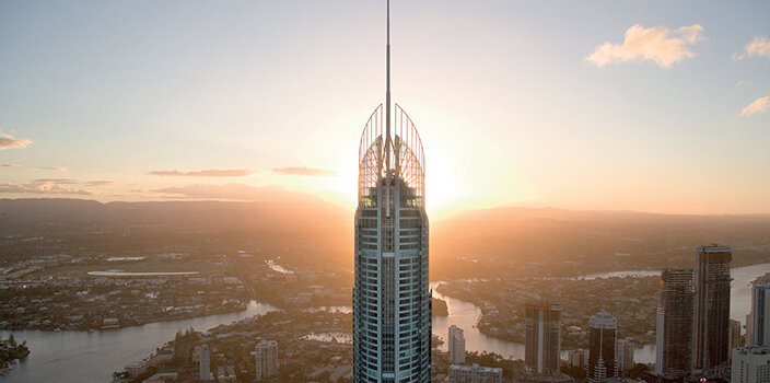 Обзорная площадка на небоскрёбе Q1 Tower, Австралия.