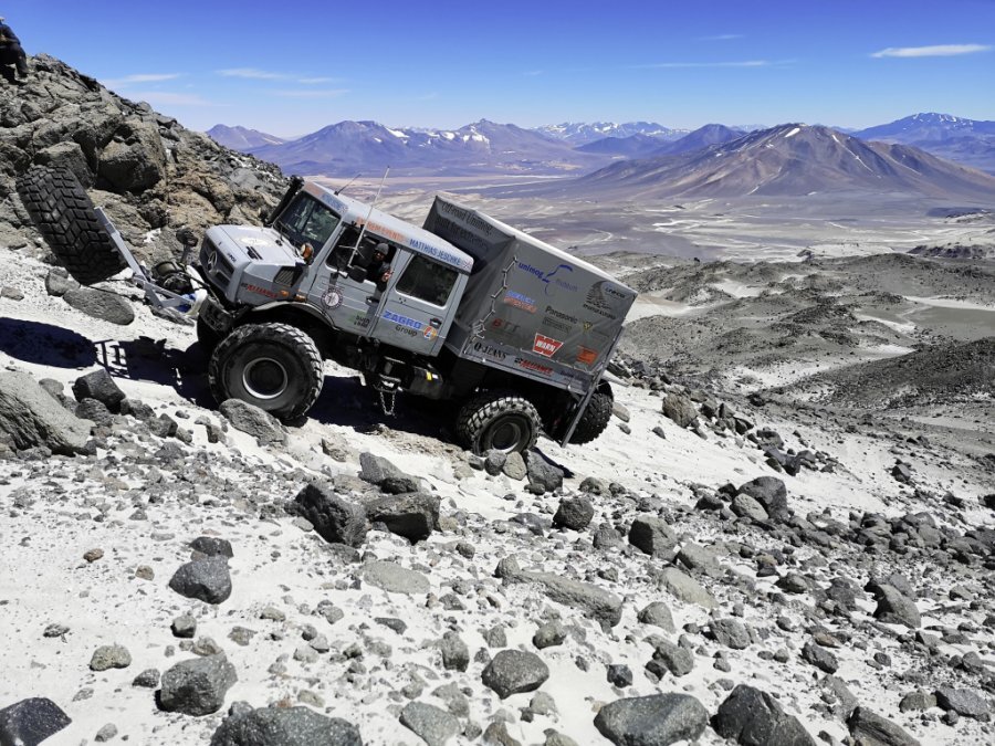 Грузовик Unimog побил рекорд высоты