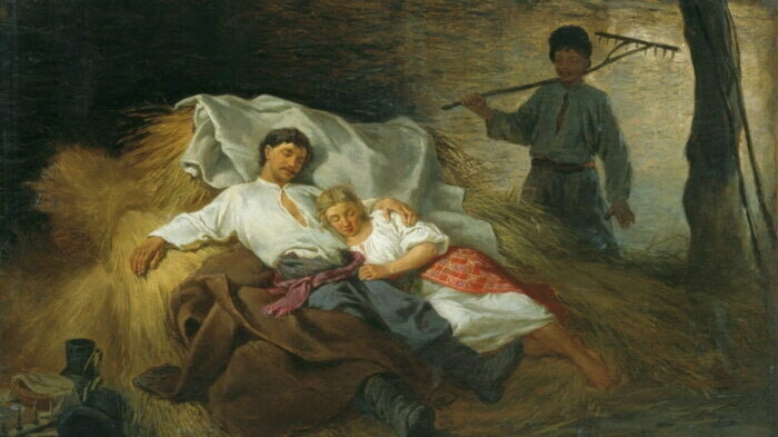 «На сеновале», 1872 год Картина Константина Трутовского