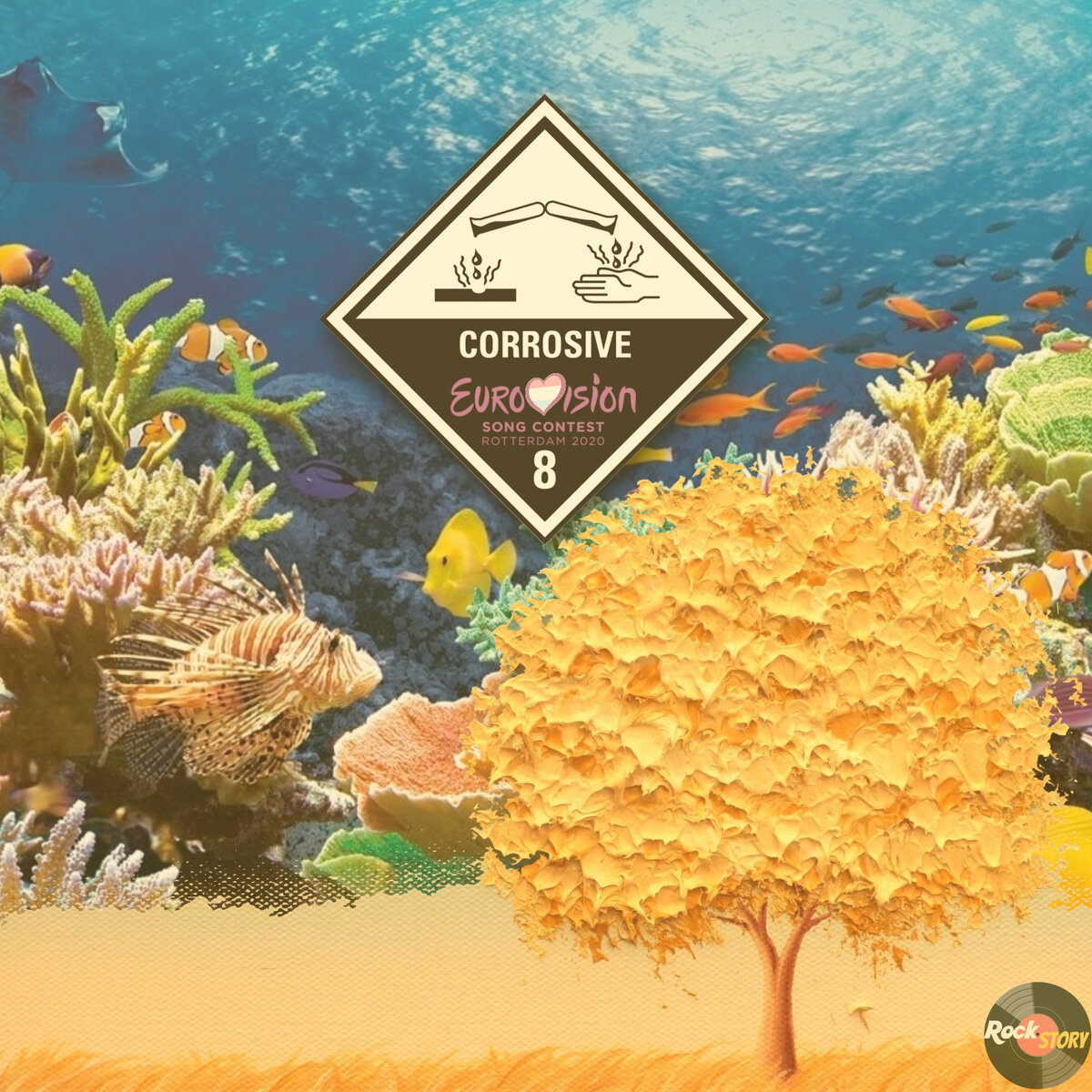 На фотографии: правильная афиша конкурса “Евровидение” по мнению канала Rock Story