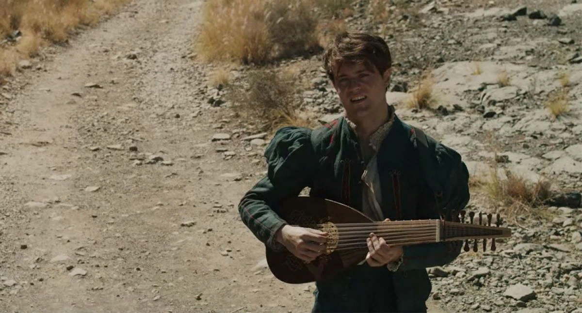 Кадр из телесериала "Ведьмак" перед песней Лютика 