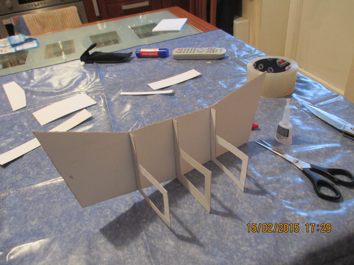 Создание картонной модели будущей лодки.