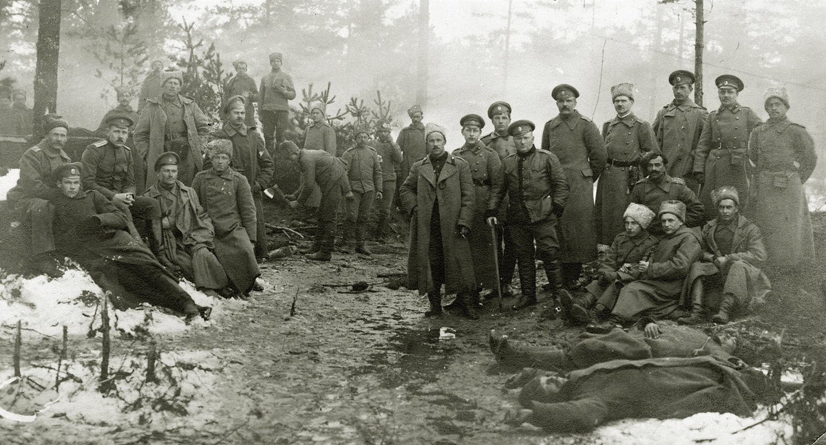 Латышские солдаты. Северо-Западный фронт. 1916 год