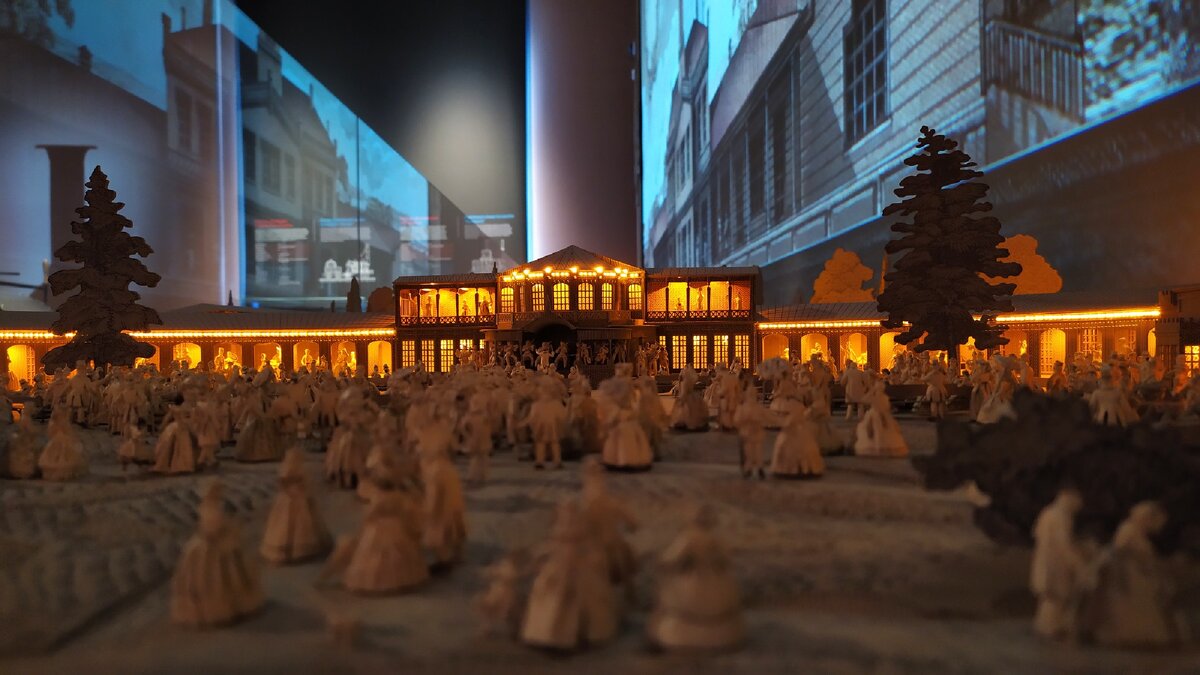 Макет Павловского музыкального вокзала. Музей железных дорог России, 2020