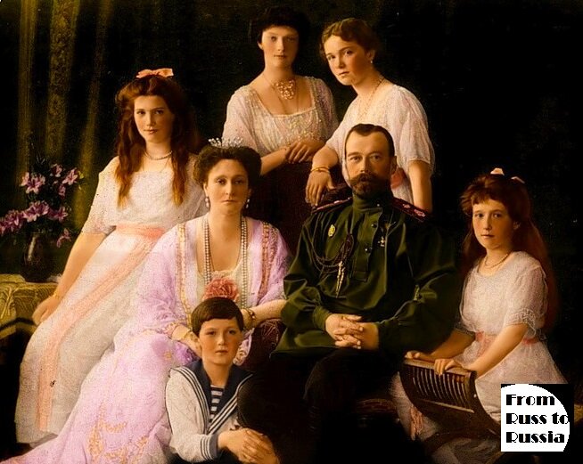 Император Николай II в кругу семьи, 1913 год