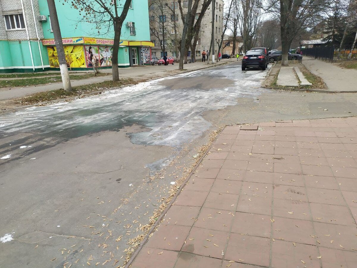 Лед на дороге