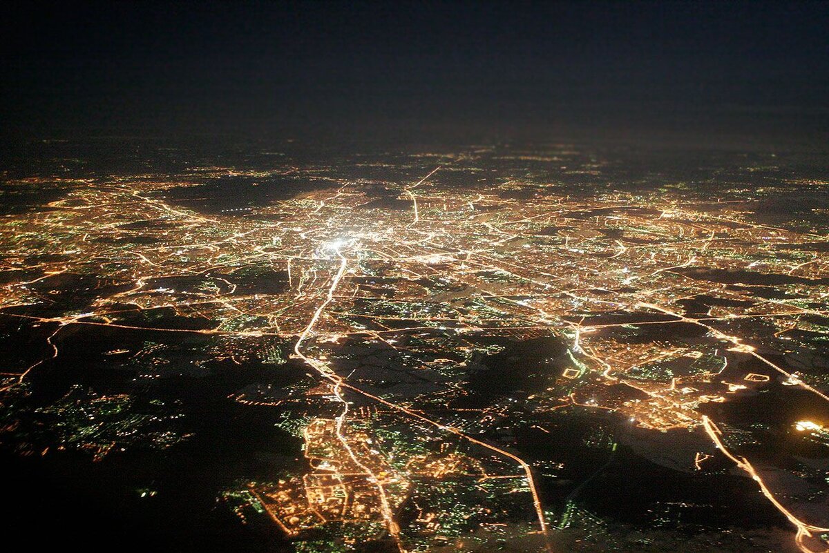 Панорама Москвы ночью. Фото взято из открытых источников.