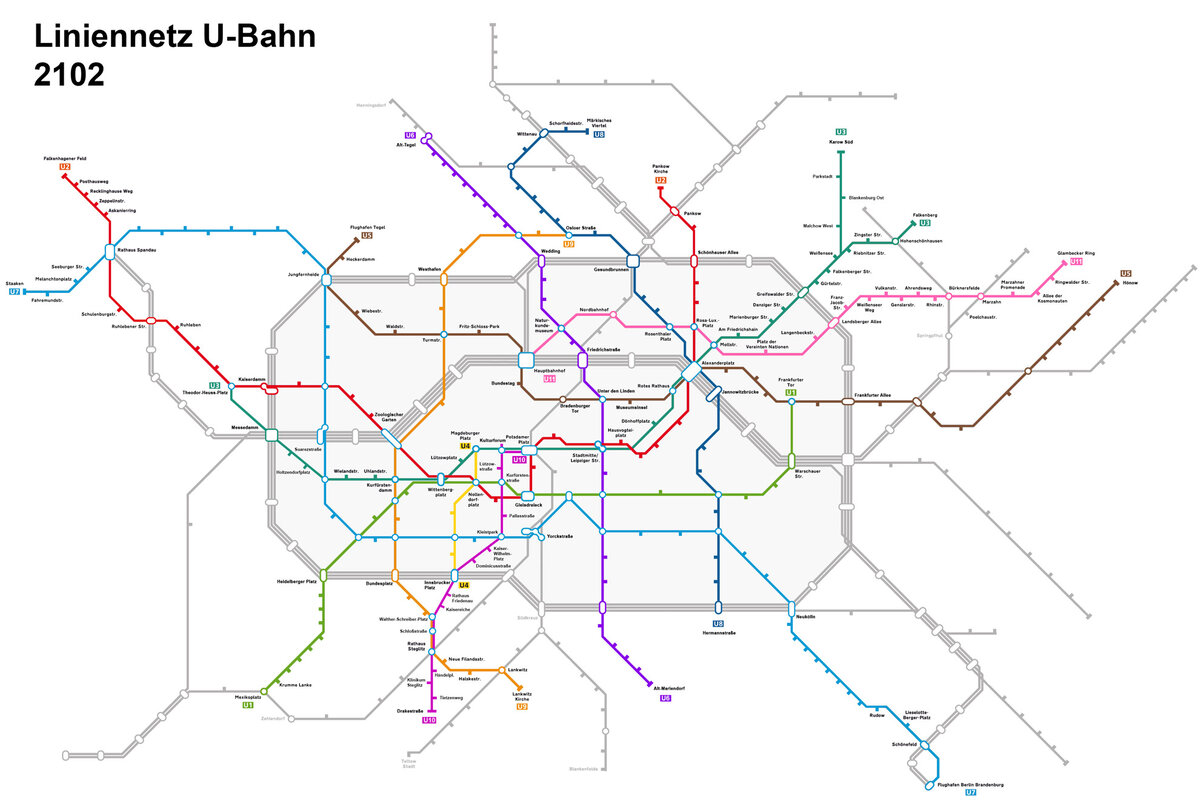 Карта метро берлина 2022