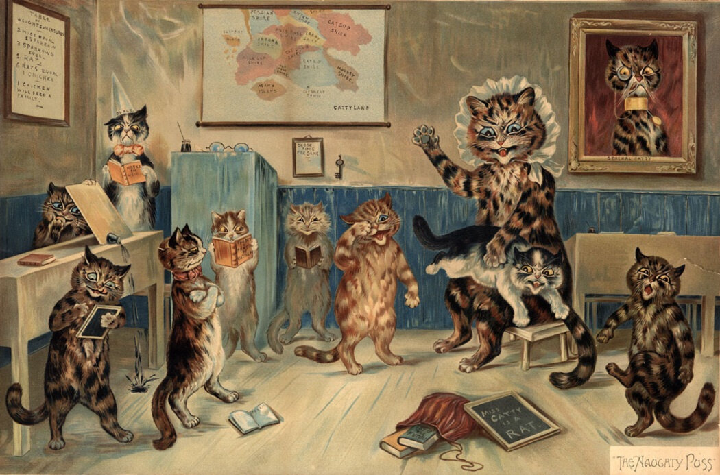 Открытка «Непослушный котик» (ок. 1898)