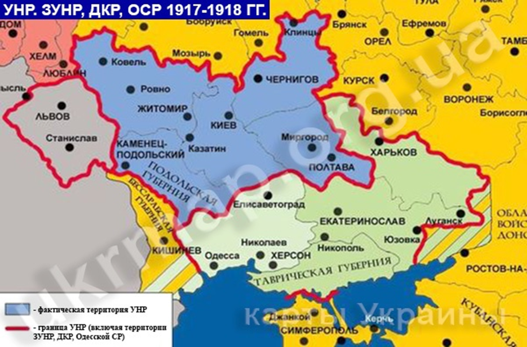 Карта украины до 1991