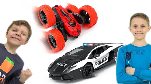 Полицейская машинка Lamborghini Aventador Police ловит трюковую машинку KS Drive