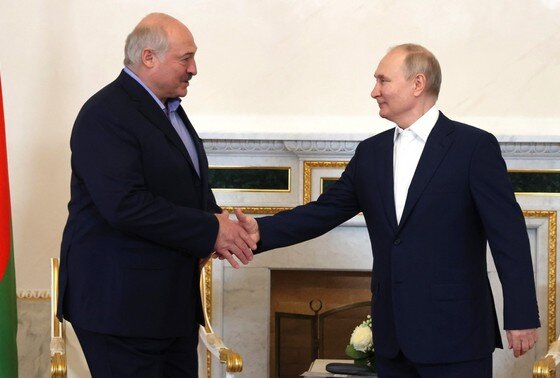    Александр Лукашенко и Владимир Путин
