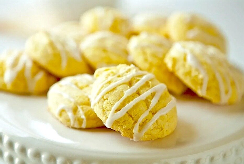 Лимонное печенье с сахарной глазурью. 