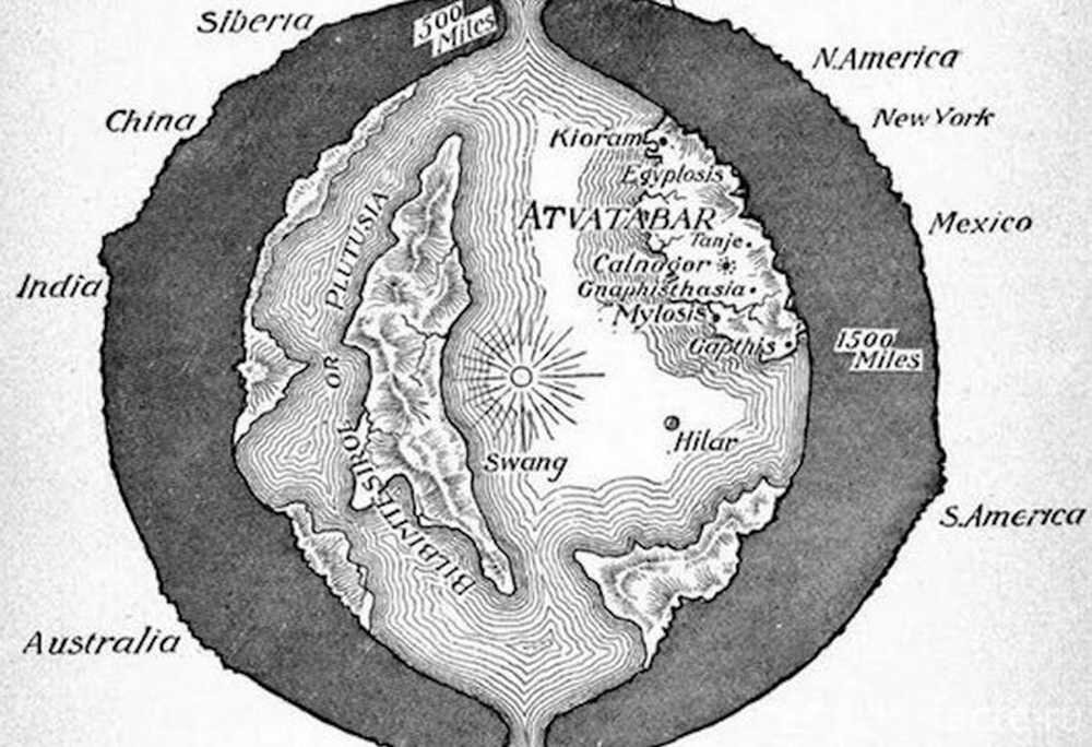 Полая Земля средневековая карта