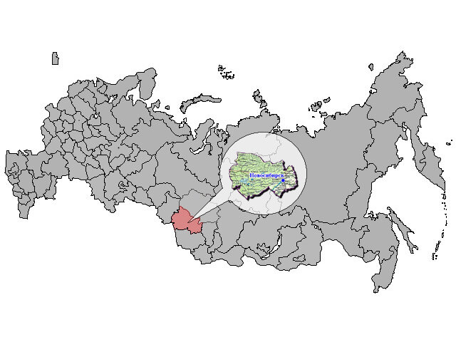Карта где находится новосибирск