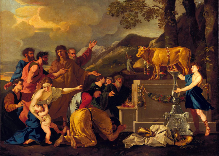 "рабы" Иудеи поклоняются золотому тельцу. 