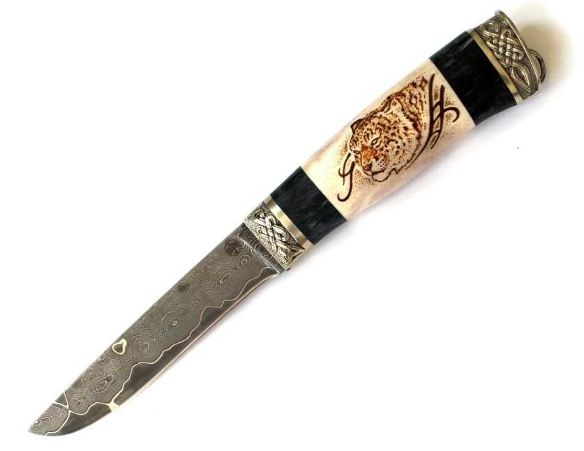Нож Лань (ламинат, рог лося, мельхиор)