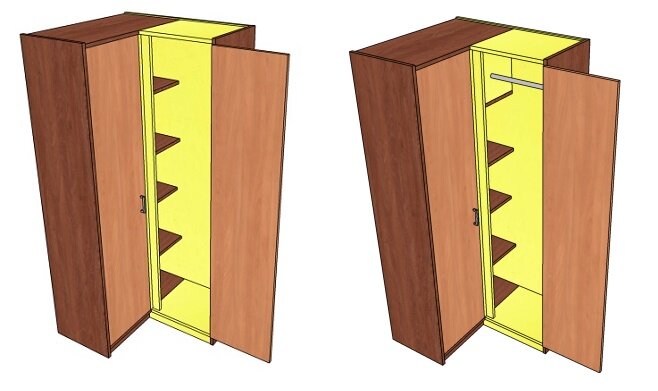 Как правильно сделать проект углового шкафа пошагово