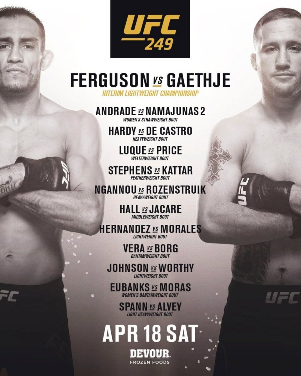 Анонс турнира UFC 249