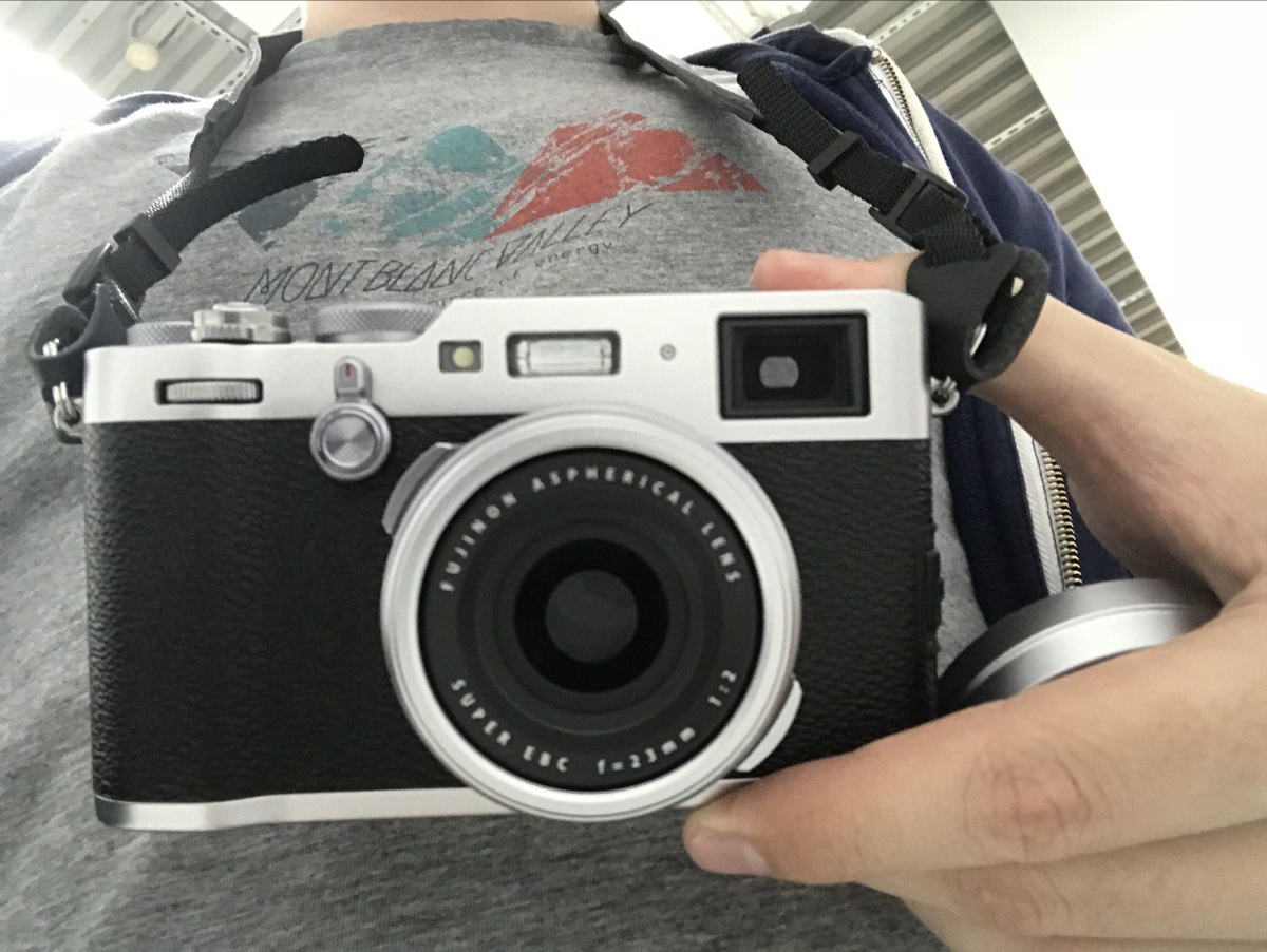 Первое селфи со своим новым фотоаппаратом Fujifilm X100F я сделал сразу же в магазине :)