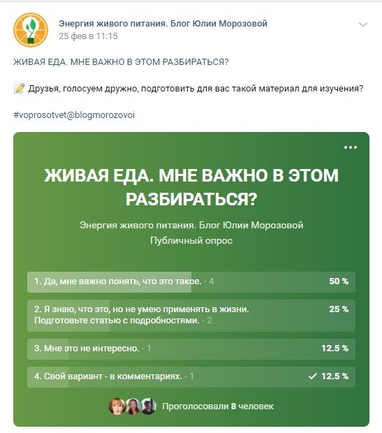 Итоги голосования