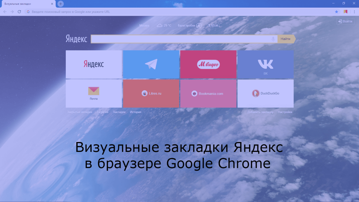 Визуальные закладки для Google Chrome