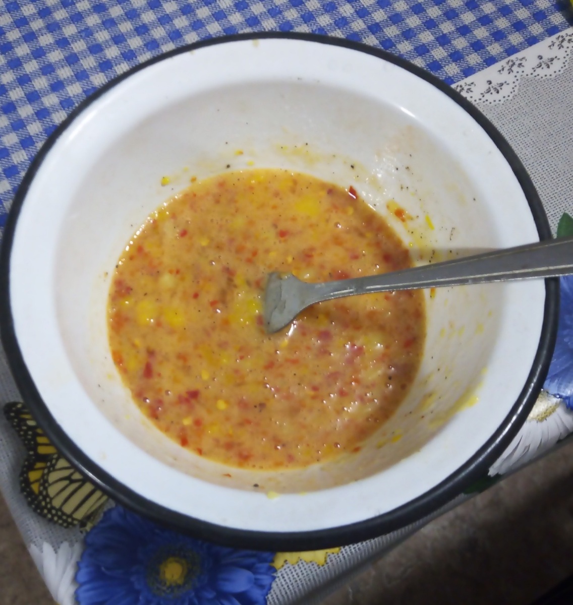 Омлет с перцем