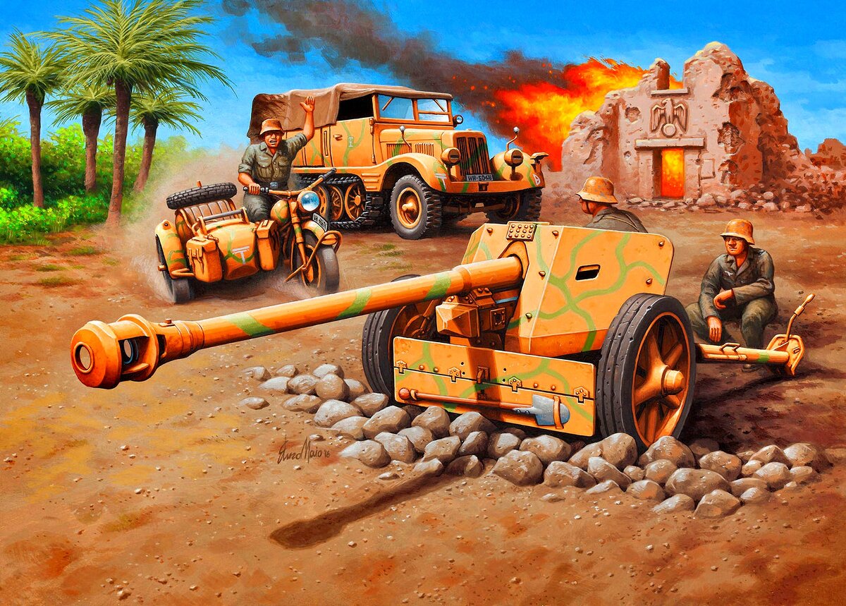 Противотанковое немецкое 75 мм орудие Pak 40