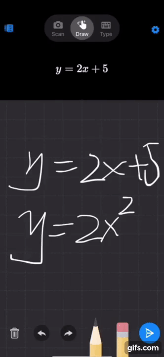Microsoft Math Solver выдает результат