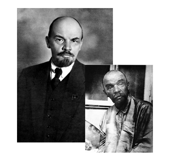 Ленин В. И. Справа - одна из последних фотографий вождя, 1923 год