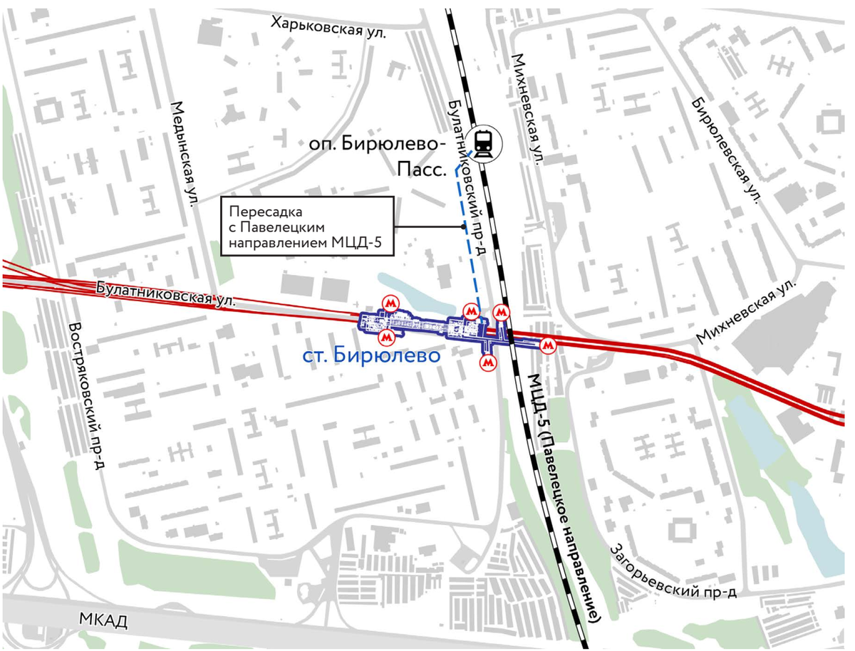 Бирюлево схема метро