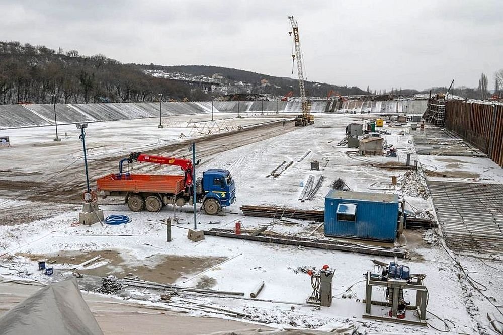 Строительство водозабора и очистных сооружений на реке Бельбек. Фото: sev.gov.ru