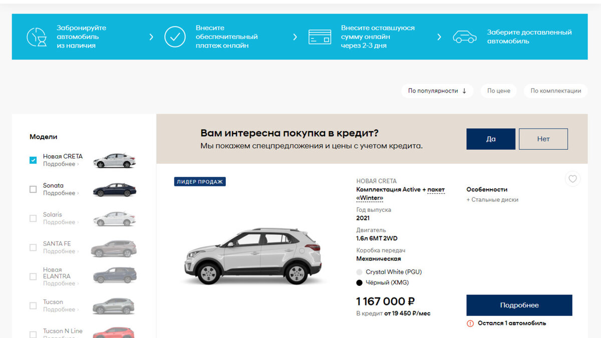 Процесс покупки авто напрямую. Источник иллюстрации - showroom.hyundai.ru