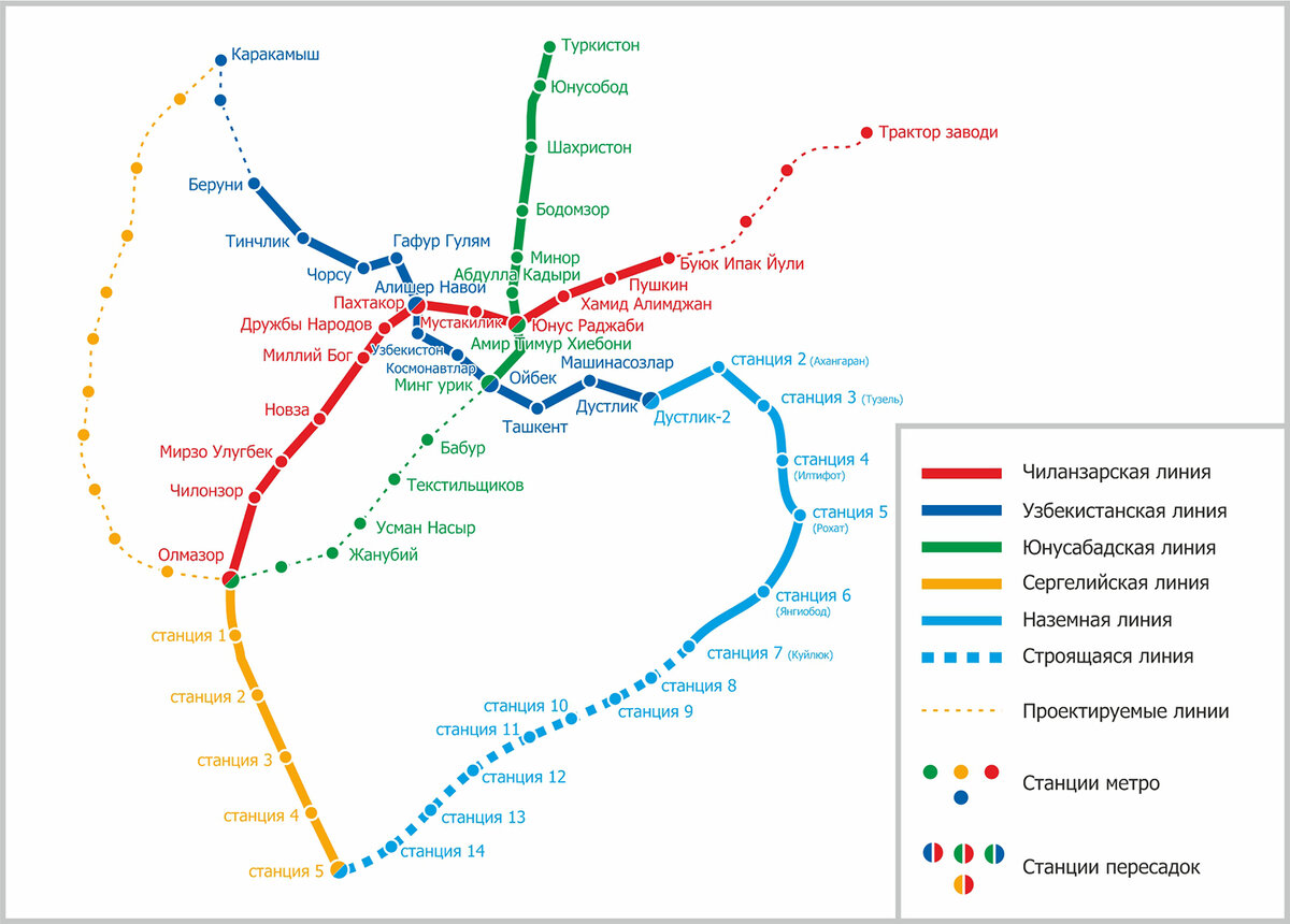 Метро ташкент схема новая