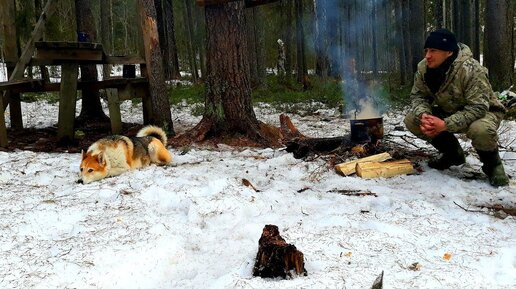 🏕Рыбалка на озере с ночёвкой.