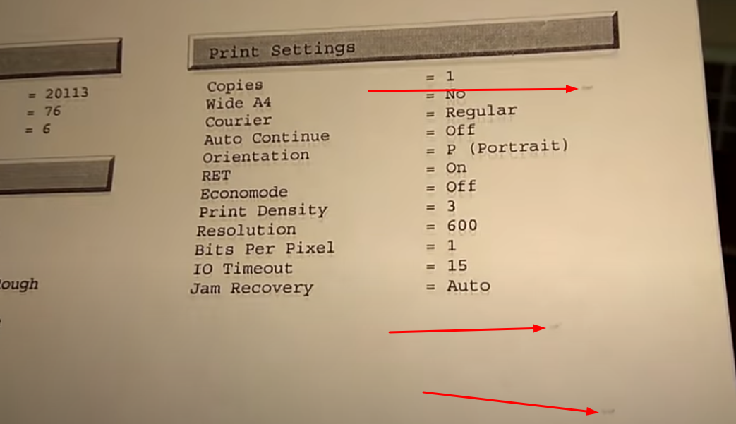 Грязные точки с правой стороны