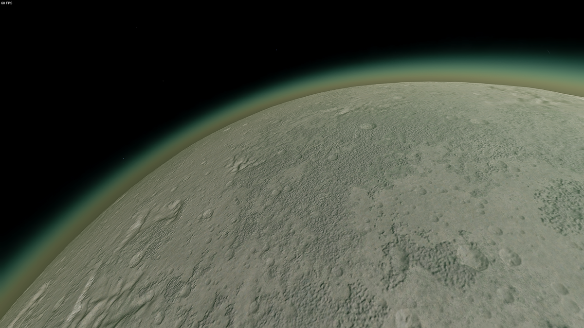 Планета с атмосферой из 100% аммиака. Вид из космоса