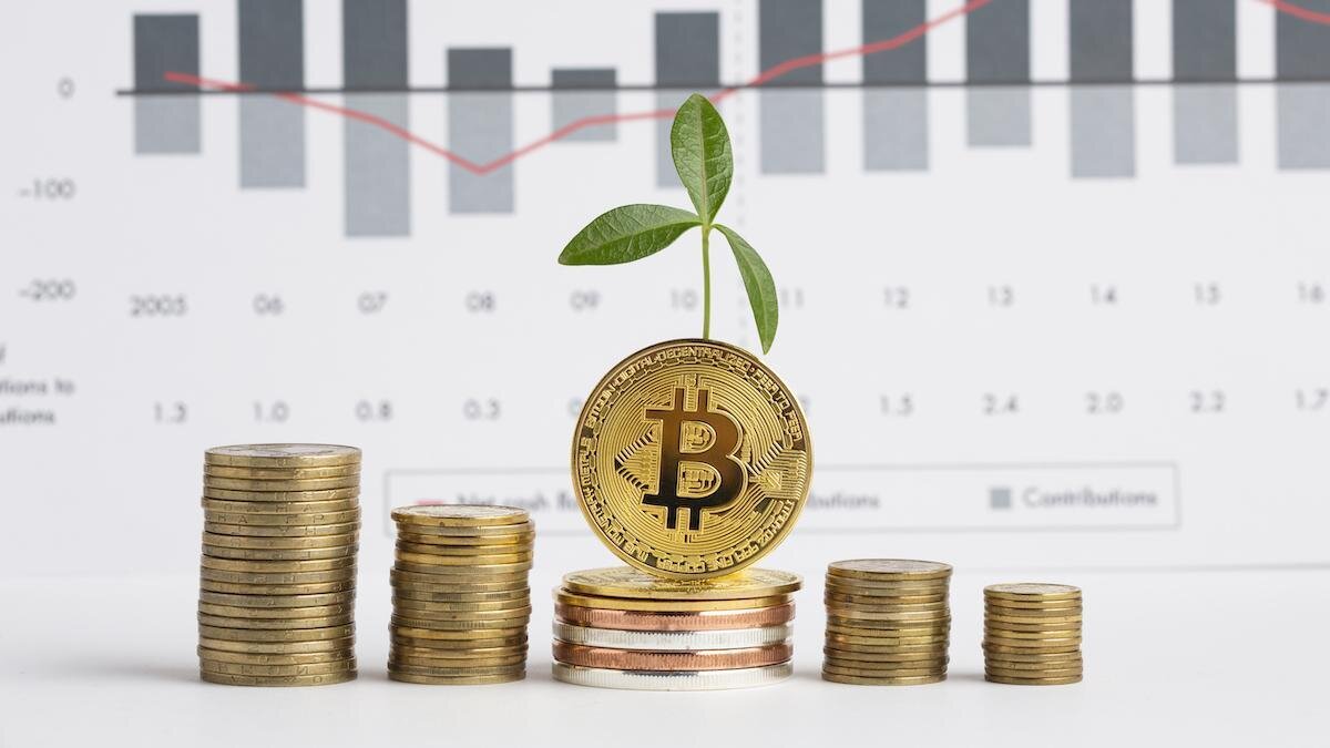    Монеты биткоин:freepik.com