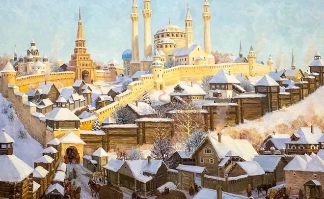 Булгарский город (фантазия художника)