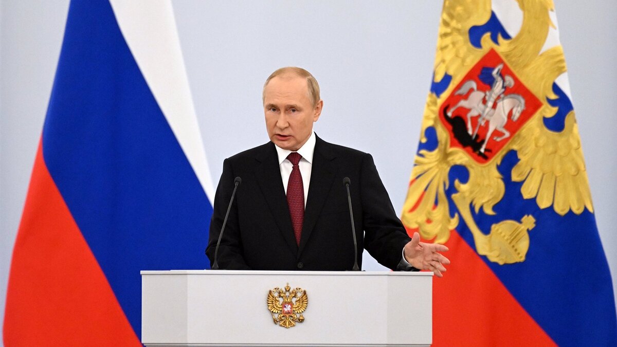    Церемония подписания договоров о вхождении в РФ ДНР, ЛНР, Запорожской и Херсонской областей© РИА Новости . Григорий Сысоев